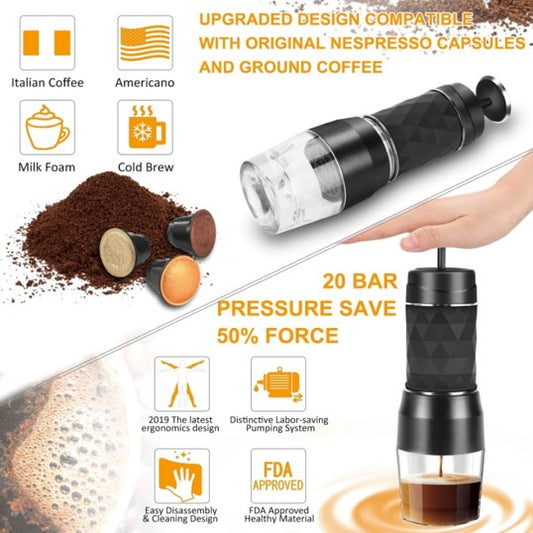 Mini portable espresso coffee maker-8439