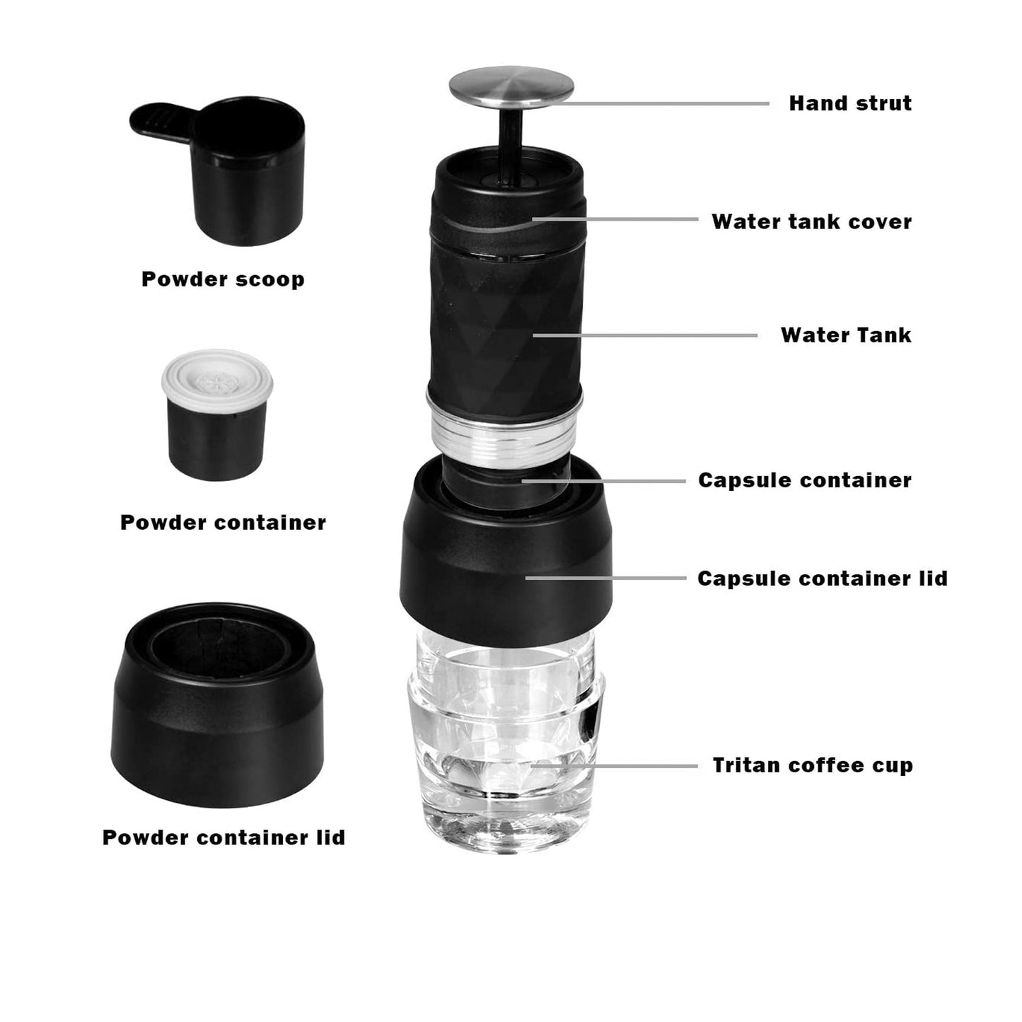 Mini portable espresso coffee maker-8439